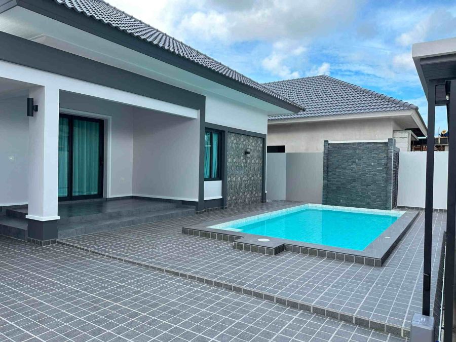 - ขายบ้านเดี่ยว Pool Villa 3 ห้องนอน 3 ห้องน้ำ พร้อมเข้าอยู่ โซนโป่ง