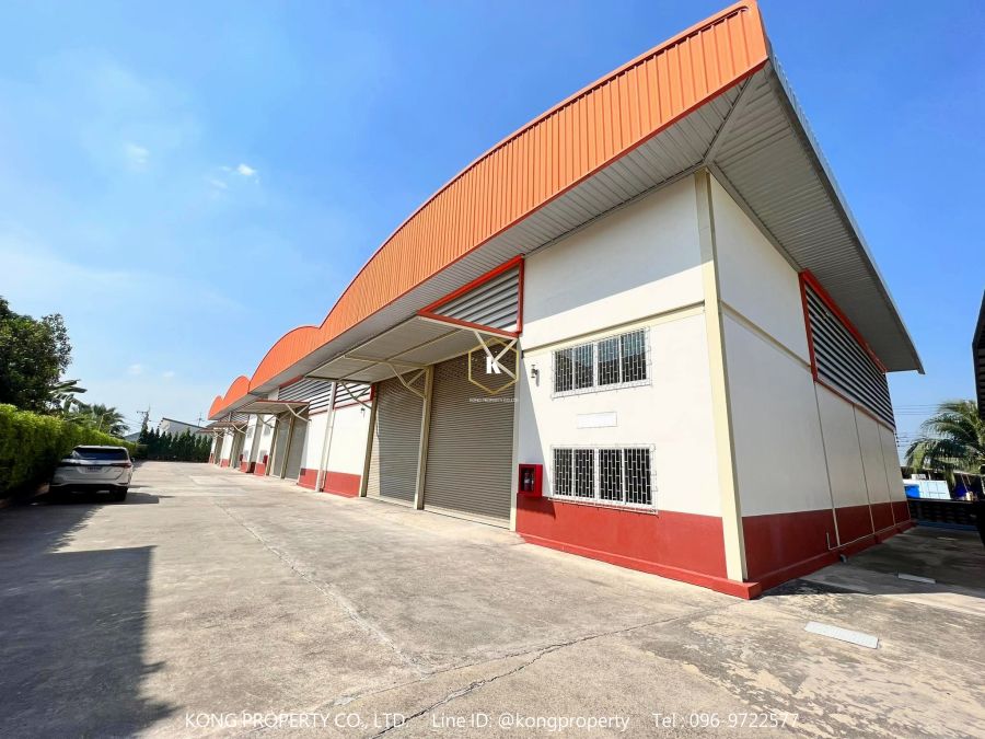 - ให้เช่าโกดัง สามพราน นครปฐม พร้อมออฟฟิศ พื้นที่ 400 ตร.ม.