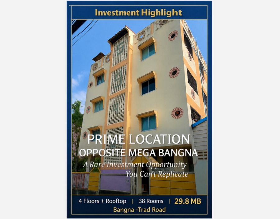 - Owner post, Welcome agents อพาร์ตเมนต์ 4 ชั้น ตรงข้าม Mega Bangna ทำเลพรีเมียมที่นักลงทุนไทย และต่างชาติจับตามอง
