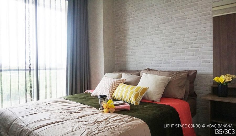 - ให้เช่า หรือ ขาย Light Stage Condo ใกล้มหาวิทยาลัย ABAC BANGNA 30 ตารางเมตร 1 ห้องนอน ชั้น3 วิวสวย ทิศตะวันออก ตกแต่งครบ