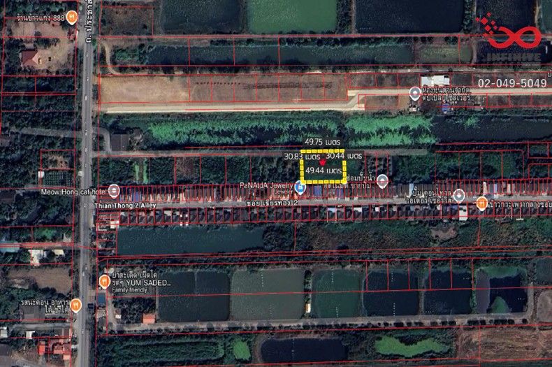- ขายที่ดิน 388 ตร.ว. ถนนประชาสำราญ คลองสิบสอง หนองจอก ติดหมู่บ้านเธียรทอง 2