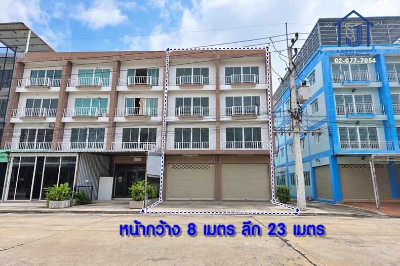 - ขายอาคารพาณิชย์ 4 ชั้น โครงการมั่งมีนคร 2คูหา 48.4 ตร.ว. หลังมุม ถนนพหลโยธิน คลองหนึ่ง ใกล้ม.ธรรมศาสตร์